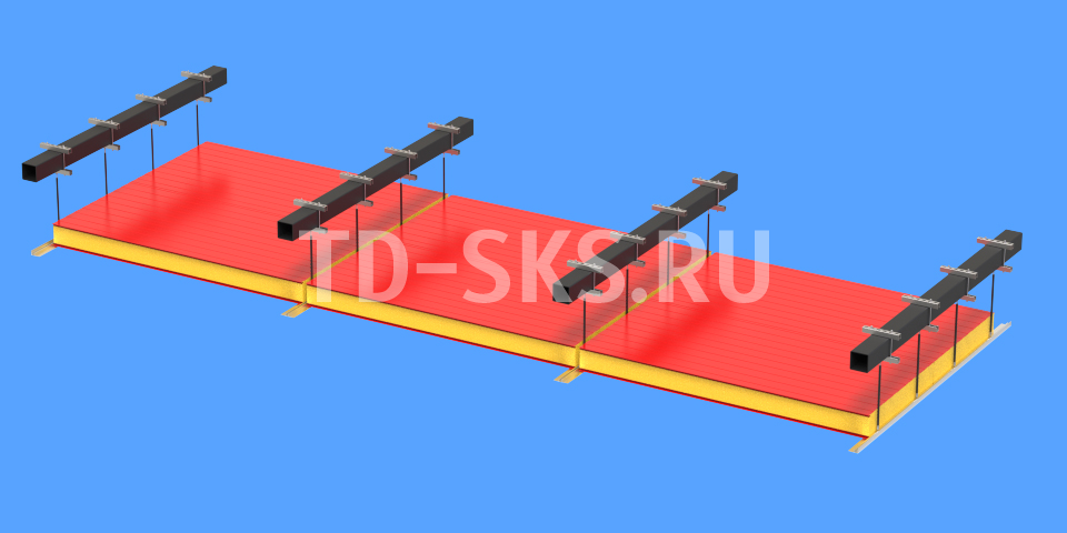 Подвесной потолок из сэндвич-панелей комплект