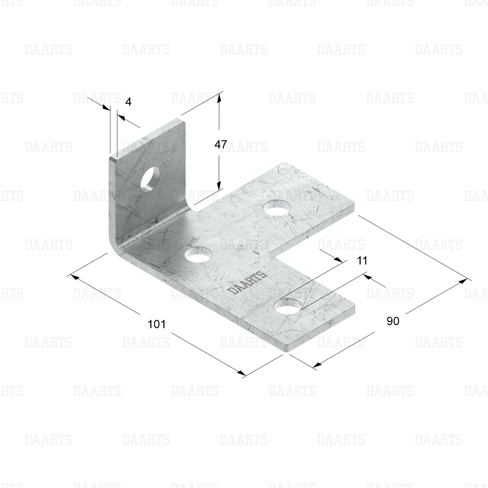 с размерами Уголок DS MQL 3D90 с отверстиями влево.png